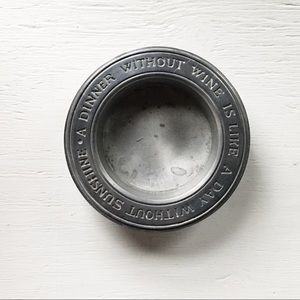 1970s Vintage Pewter Wine Bottle Holder